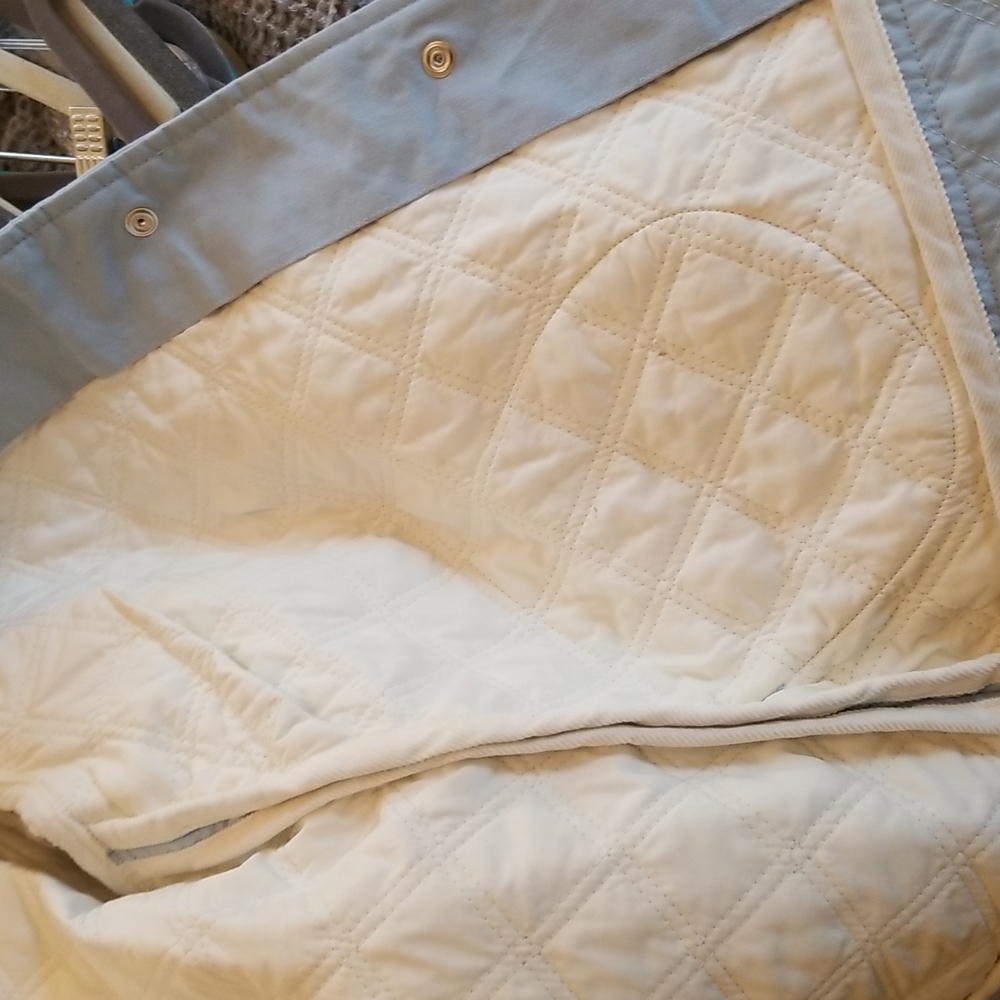 Anthropologie Sitwell Light Blue Quilted Barn Coat 10 - Picture 6 of 6
